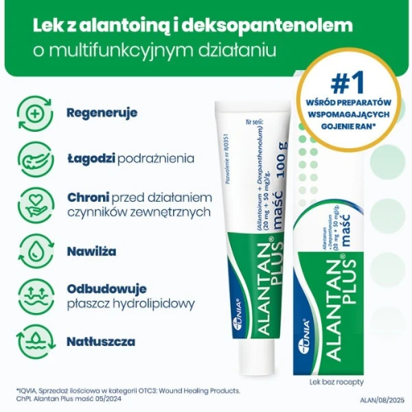 Alantan Plus (20mg+50mg)/g, maść, 100g 3