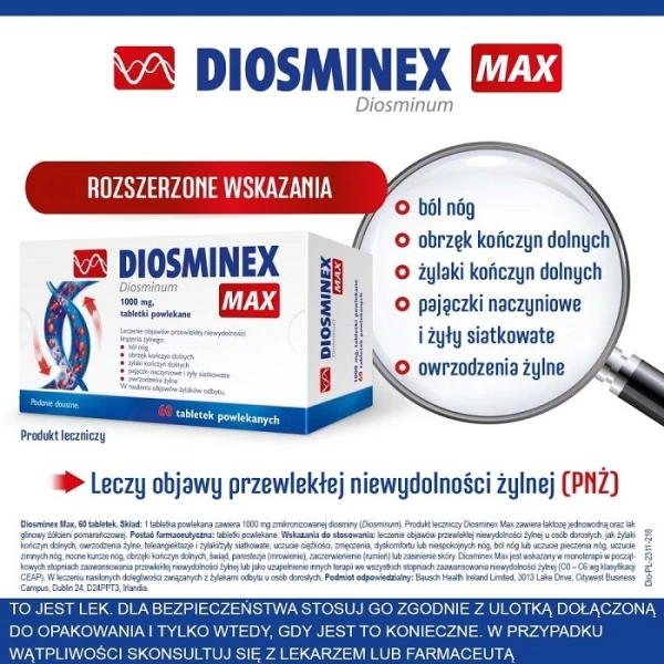 Diosminex Max 1000mg, 60 tabletek 2