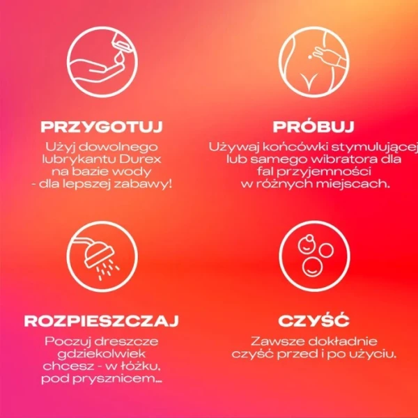 Durex Play Vibe & Tease, wibrator ze stymulującą końcówką 2w1, 1 sztuka 4