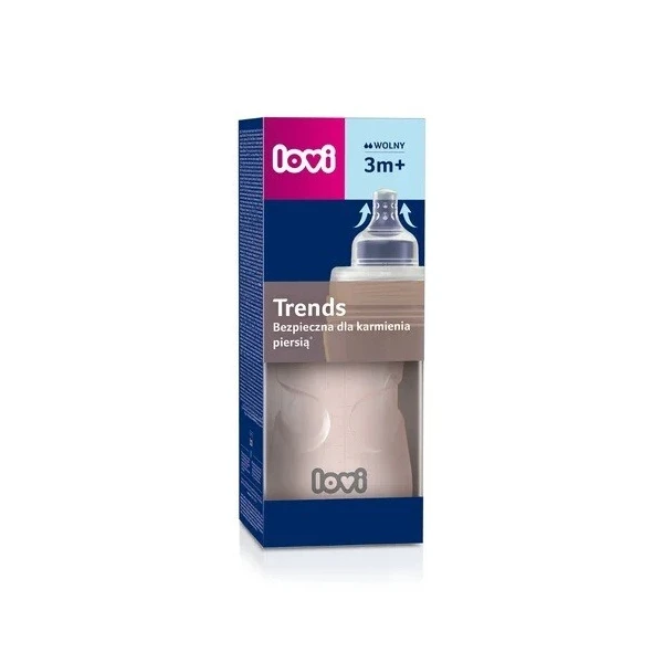 Lovi, butelka Trends, różowa, po 3 miesiącu życia, 21/563, 250ml 3