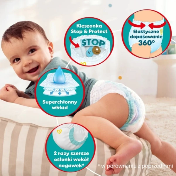 Pampers Pants, pieluchomajtki, rozmiar 5, waga 12-17kg, 152 sztuki 3