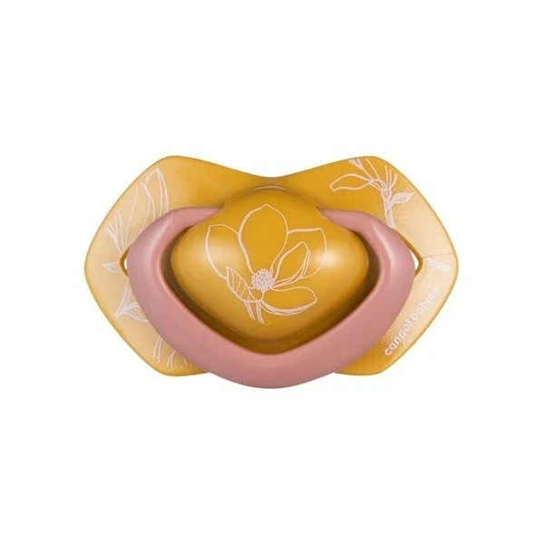 Canpol, smoczek uspokajający, silikonowy, symetryczny, Light Touch Gold, pink, po 18 miesiącu, 22/666, 2 sztuki 2