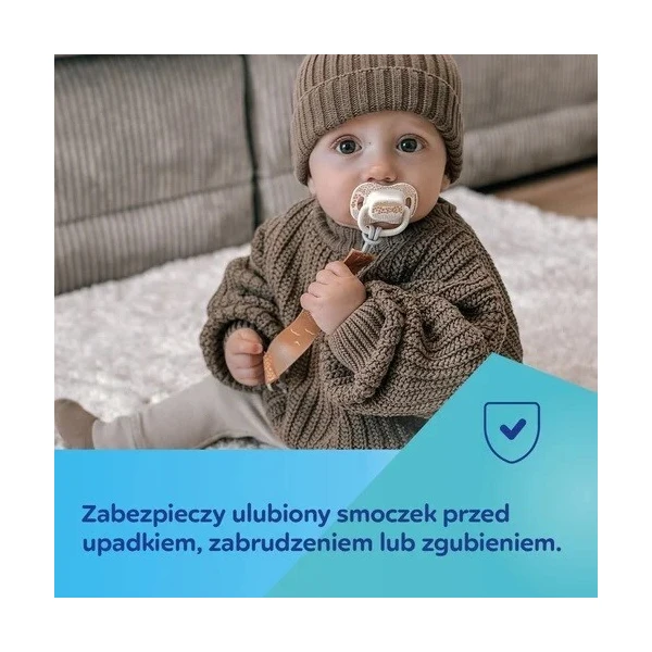 Canpol, tasiemka do smoczka, Mountains, od urodzenia, żółta, 51/034, 1 sztuka 5