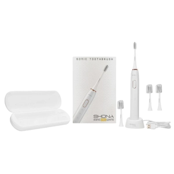 Shona Home Sonic Pro White, szczoteczka soniczna, biała, 1 sztuka 2