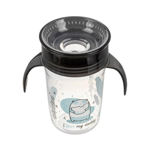 Akuku, kubek niekapek 360, Borsuk, A0671, po 9 miesiącu, 240ml 2