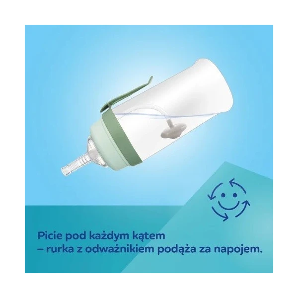 Canpol, bidon niekapek z rurką i odważnikiem, Dogs, po 9 miesiącu, 56/510, 350ml 2