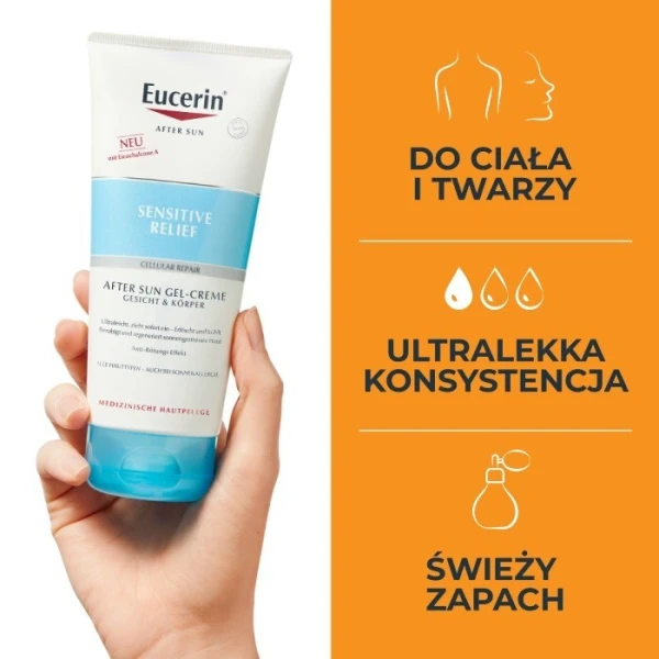 Eucerin After Sun, łagodzący żel-krem po opalaniu, 200ml 3