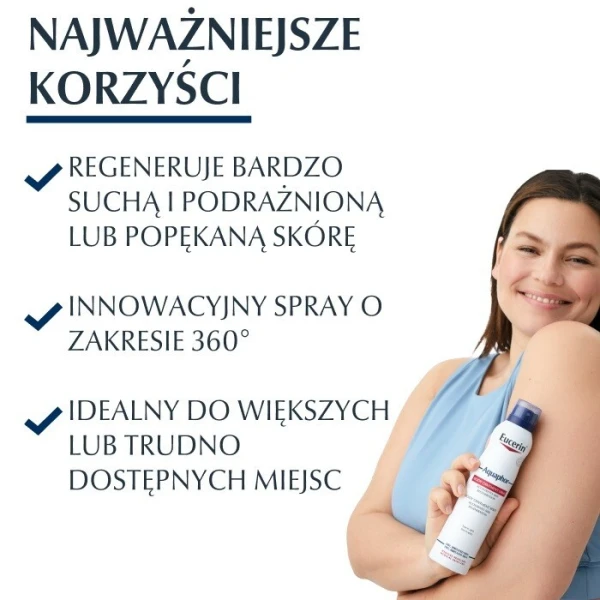 Eucerin Aquaphor, maść regenerująca w sprayu, skóra bardzo sucha, podrażniona lub popękana, 250ml 2