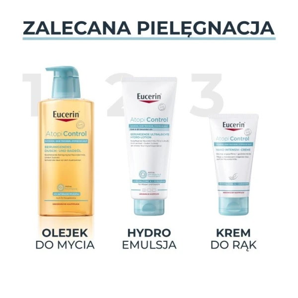 Eucerin Atopi Control, kojąca hydro-emulsja do ciała, skóra swędząca, bardzo sucha i atopowa, 400ml 2