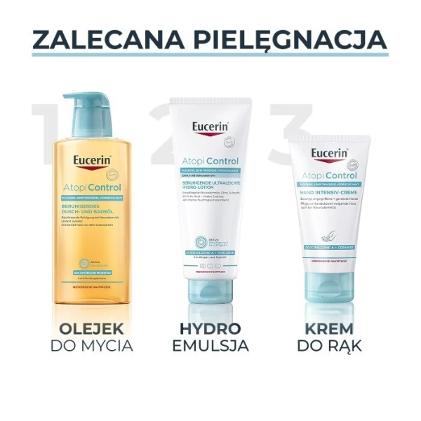 Eucerin Atopi Control, kojący krem do rąk, skóra swędząca, bardzo sucha i atopowa, 75ml 3