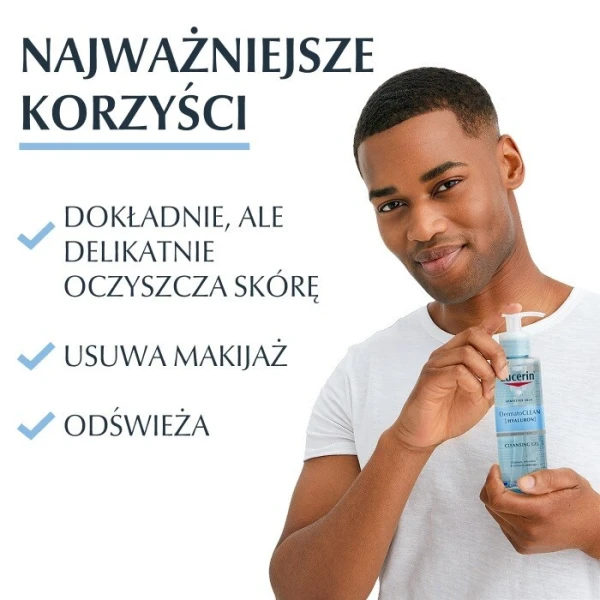 Eucerin DermatoClean Hyaluron, żel oczyszczający, skóra normalna, mieszana i wrażliwa, 200ml 4