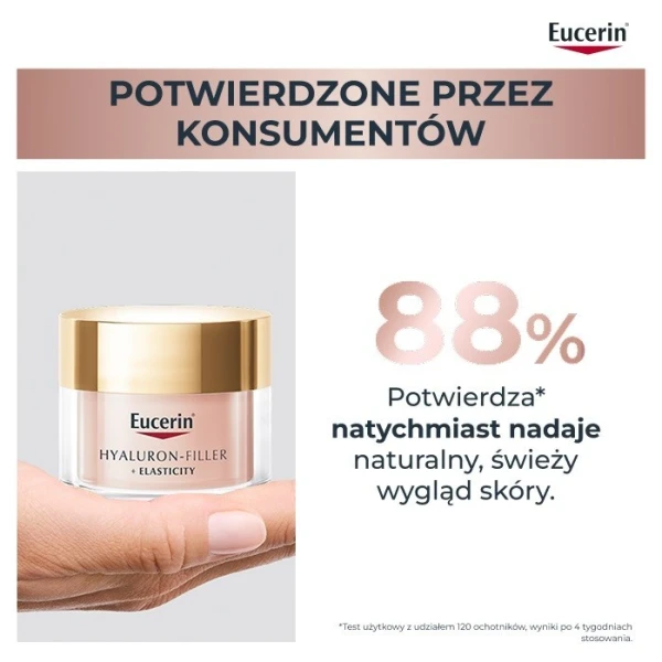 Eucerin Hyaluron-Filler + Elasticity, różany krem do cery dojrzałej z przebarwieniami, na dzień, SPF 30, 50ml 2