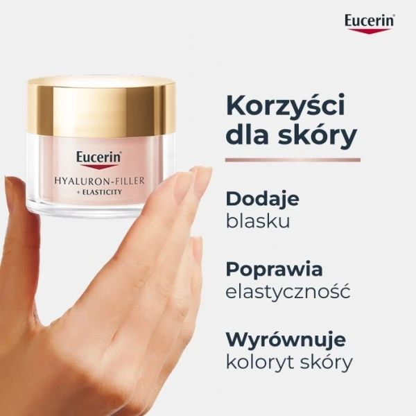 Eucerin Hyaluron-Filler + Elasticity, różany krem do cery dojrzałej z przebarwieniami, na dzień, SPF 30, 50ml 3