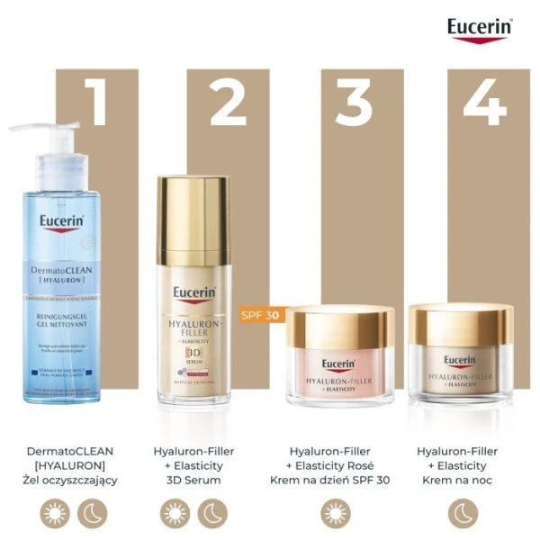 Eucerin Hyaluron-Filler + Elasticity, różany krem do cery dojrzałej z przebarwieniami, na dzień, SPF 30, 50ml 7