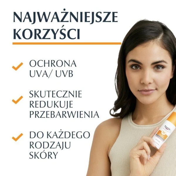 Eucerin Sun Protection Pigment Control, fluid ochronny przeciw przebarwieniom, SPF 50+, 50ml 4