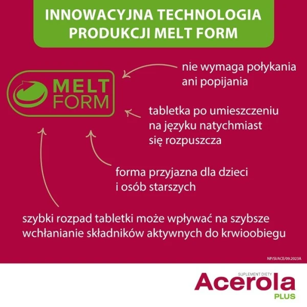 Acerola Plus, witamina C i bioflawonoidy cytrusowe, smak pomarańczowy, 60 tabletek do ssania 2