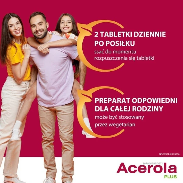 Acerola Plus, witamina C i bioflawonoidy cytrusowe, smak pomarańczowy, 60 tabletek do ssania 3