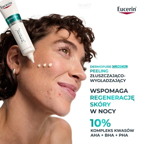 Eucerin DermoPure Clinical, kuracja złuszczająco-wygładzająca Peeling 10, z kwasem glikolowym i salicylowym, 40ml 7