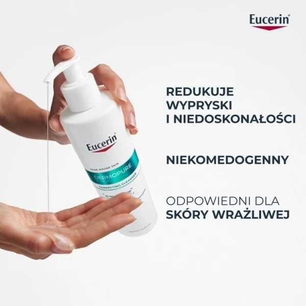 Eucerin DermoPure Clinical, żel redukujący niedoskonałości do twarzy i ciała, do skóry trądzikowej, 400ml 4