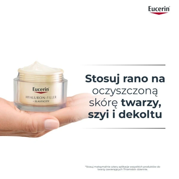 Eucerin Hyaluron-Filler + Elasticity, krem na dzień do cery dojrzałej z przebarwieniami i głębokimi zmarszczkami SPF30, refill, 50ml 3