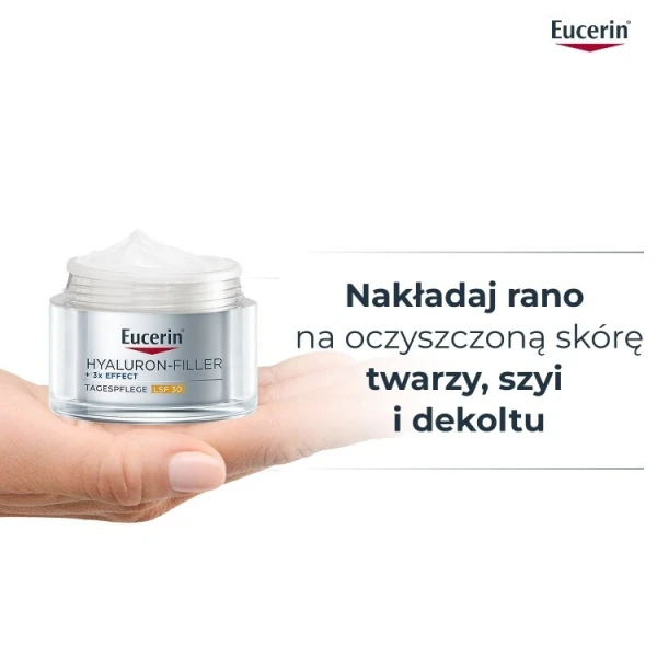 Eucerin Hyaluron-Filler + 3x Effect, przeciwzmarszczkowy krem na dzień SPF30, refill, 50ml 2