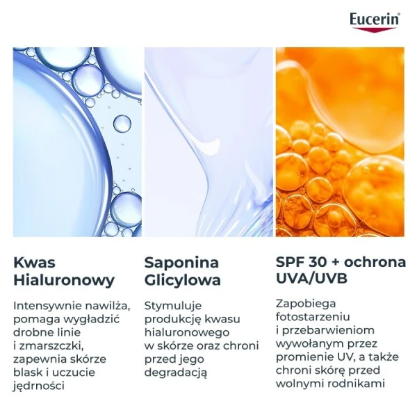 Eucerin Hyaluron-Filler + 3x Effect, przeciwzmarszczkowy krem na dzień SPF30, refill, 50ml 8