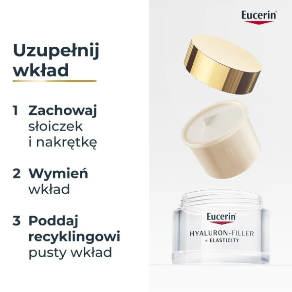 Eucerin Hyaluron-Filler + Elasticity, krem do cery dojrzałej z przebarwieniami, na noc, refill, 50ml 3