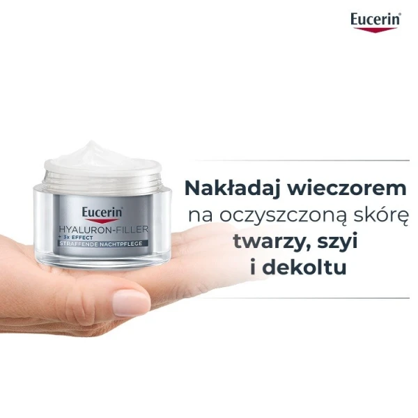 Eucerin Hyaluron-Filler + 3x Effect, przeciwzmarszczkowy krem na noc do każdego rodzaju skóry, refill, 50ml 2