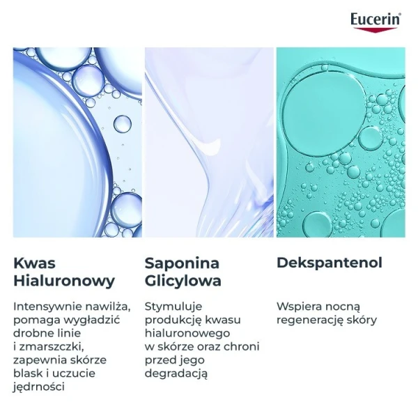 Eucerin Hyaluron-Filler + 3x Effect, przeciwzmarszczkowy krem na noc do każdego rodzaju skóry, refill, 50ml 7