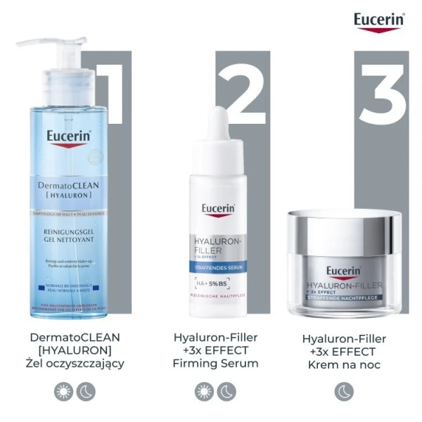 Eucerin Hyaluron-Filler + 3x Effect, przeciwzmarszczkowy krem na noc do każdego rodzaju skóry, refill, 50ml 9
