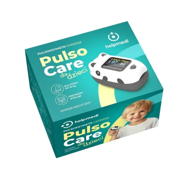 PulsoCare,  pulsoksymetr pediatryczny CMS50Q1, dla dzieci o masie ciała od 10kg, Panda, 1 sztuka 2