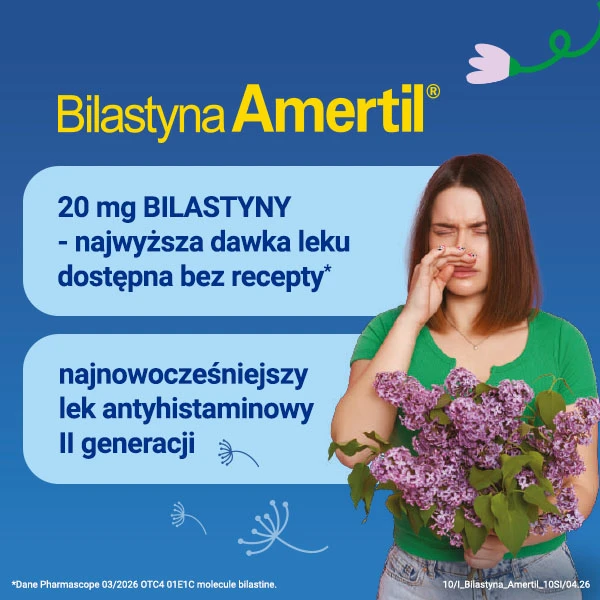 Bilastyna Amertil 20mg, 10 tabletek 2
