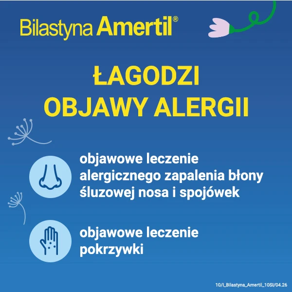 Bilastyna Amertil 20mg, 10 tabletek 3