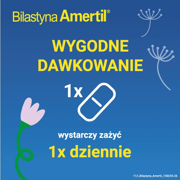 Bilastyna Amertil 20mg, 20 tabletek 6