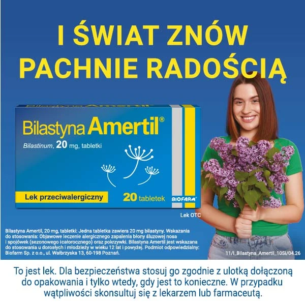 Bilastyna Amertil 20mg, 20 tabletek 7