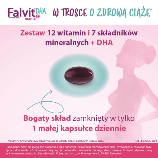 Falvit Mama 2 DHA, 30 kapsułek 3