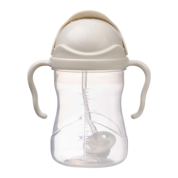 B.Box, bidon niekapek ze słomką i obciążeniem, Latte, po 6 miesiącu, 240ml 2