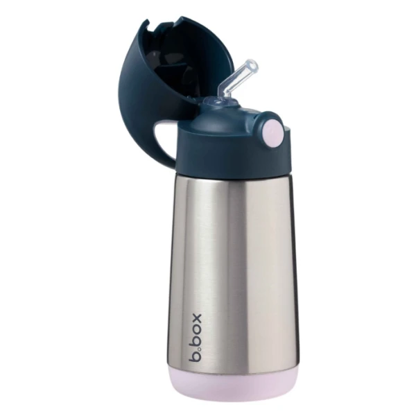 B.Box, bidon termiczny, Indigo Rose, granatowo-różowy, po 12 miesiącu, 350ml 2
