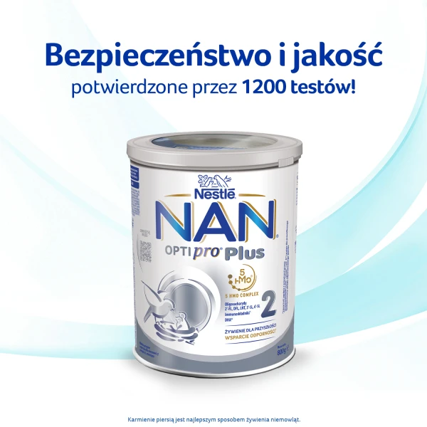 Nestle Nan Optipro Plus 2 HM-O5, mleko modyfikowane, po 6 miesiącu życia, 6x 800g (2 sztuki gratis) 4