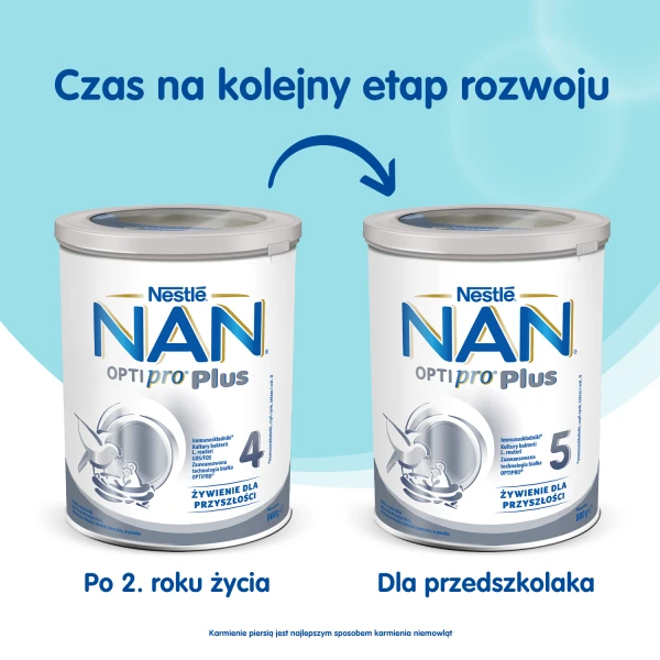 Nestle Nan Optipro Plus 4, formuła na bazie mleka, po 2 roku życia, 6x 800g (2 sztuki gratis) 2