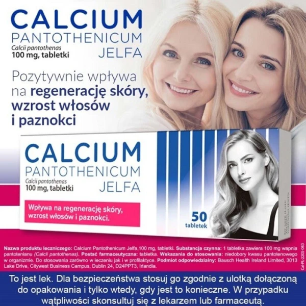 Calcium pantothenicum 100mg, 50 tabletek 2