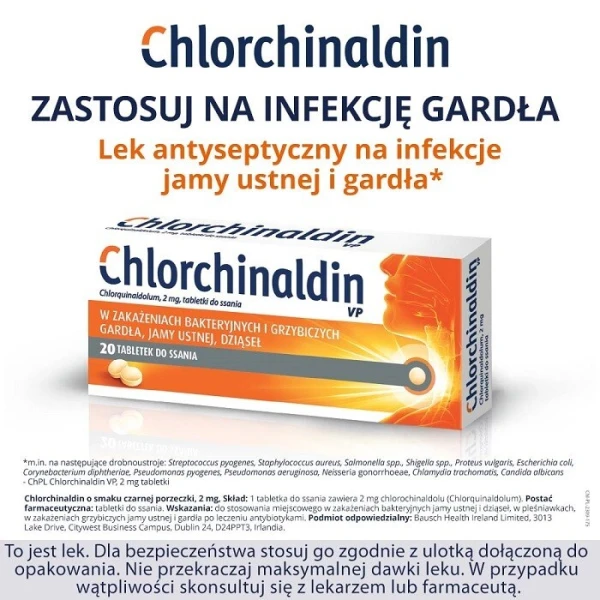 Chlorchinaldin 2mg, smak czarnej porzeczki, 20 tabletek do ssania 4