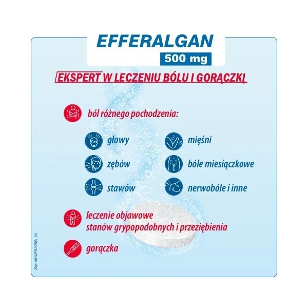 Efferalgan 500mg, 16 tabletek musujących 3