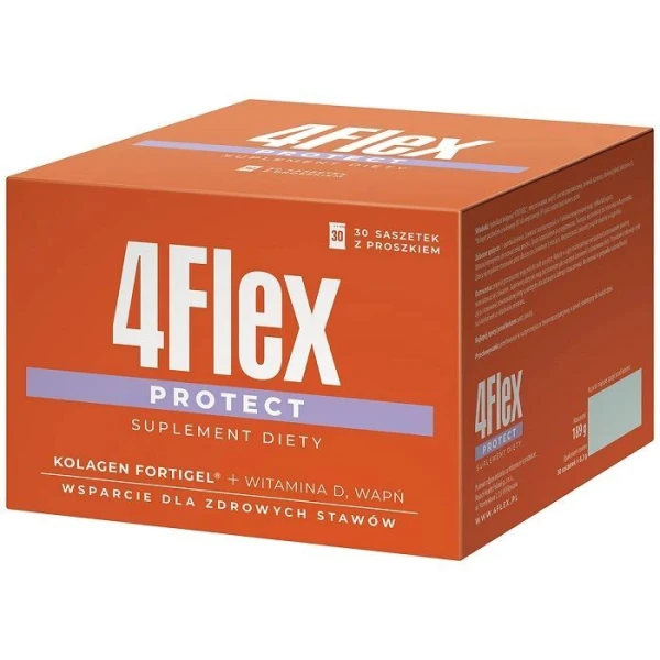 4Flex Protect, kolagen Fortigel + wapń + witamina D, proszek, 30 saszetek