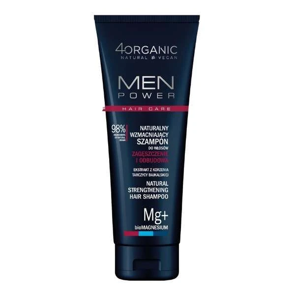 4Organic, Men Power, wzmacniający szampon do włosów, 250ml