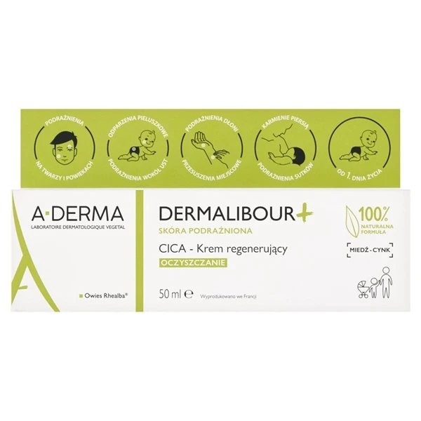 A-Derma Dermalibour+ Cica, krem regenerujący, 50ml