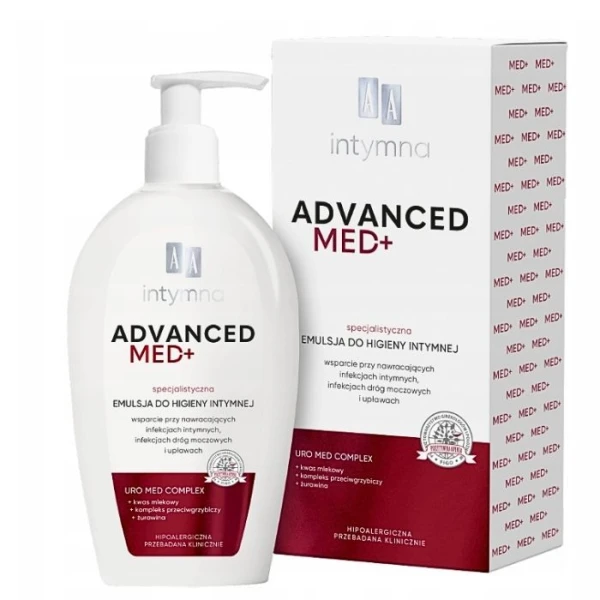 AA Intymna Advanced Med+ , specjalistyczna emulsja do higieny intymnej, 300ml