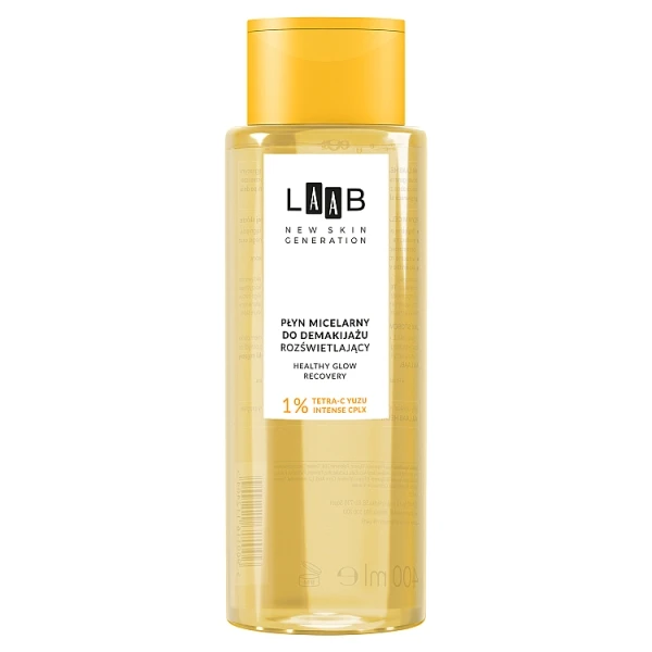 AA Laab 1% Tetra-C Yuzu, rozświetlający płyn micelarny do demakijażu, 400ml