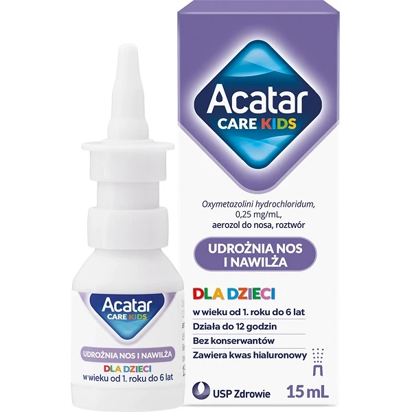 Acatar Care Kids 0,25mg/ml, aerozol do nosa, dla dzieci w wieku 1-6 lat, 15ml