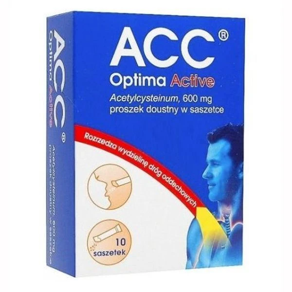 ACC optima Active 600mg, proszek doustny, 10 saszetek
